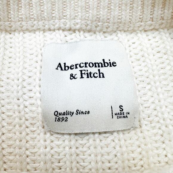 Abercrombie & Fitch Cream Knit Sweater Women’s Small Pullover - Picture 5 of 6